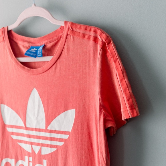 ADIDAS | Originals Ocean Elements Washed Stonewash Pink Tee Dress Size Medium - Picture 2 of 7